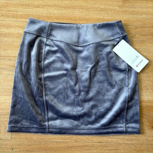 Lululemon Athletic Scuba High Rise Mini Skirt Velvet Nightfall NWT Women’s Sz M - Picture 1 of 6